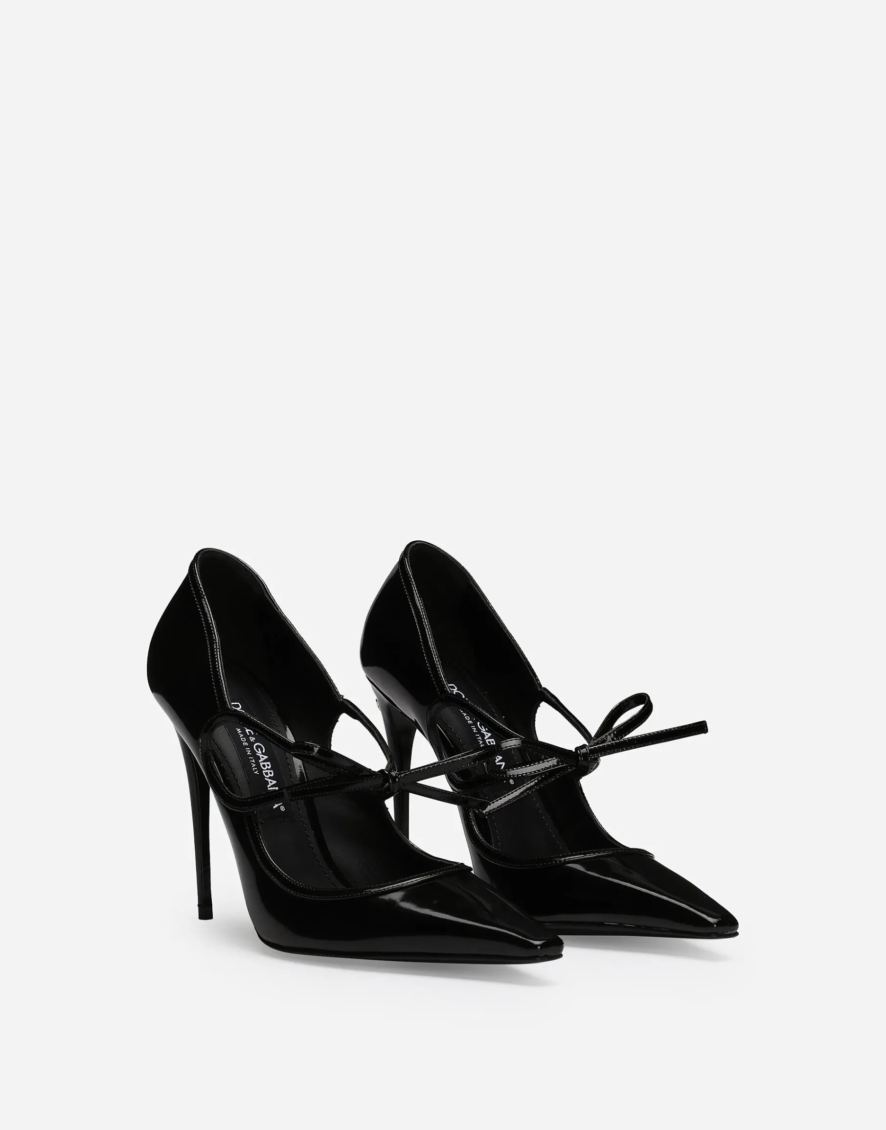 Polished calfskin pumps