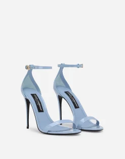 Polished calfskin sandals