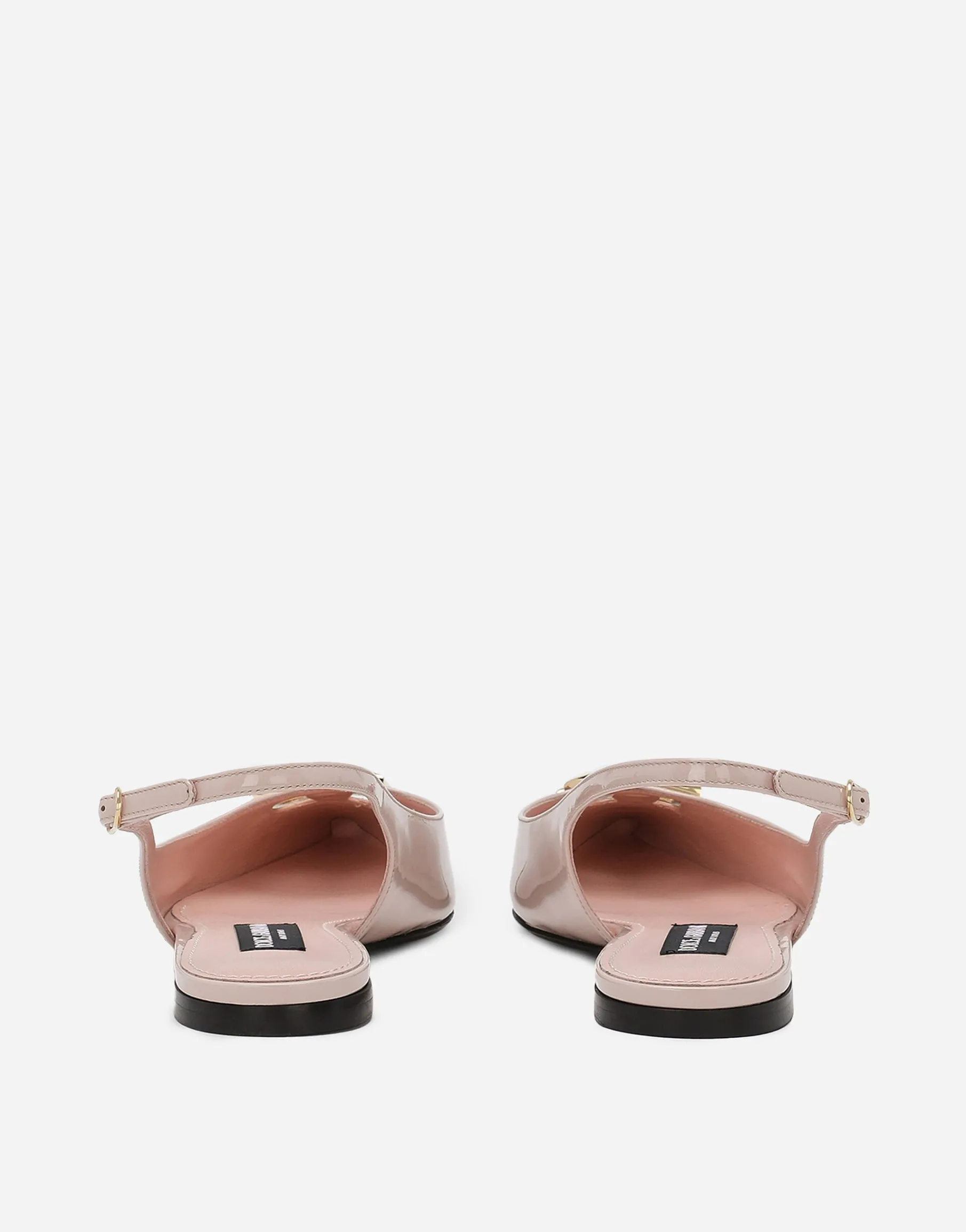 Polished calfskin slingbacks