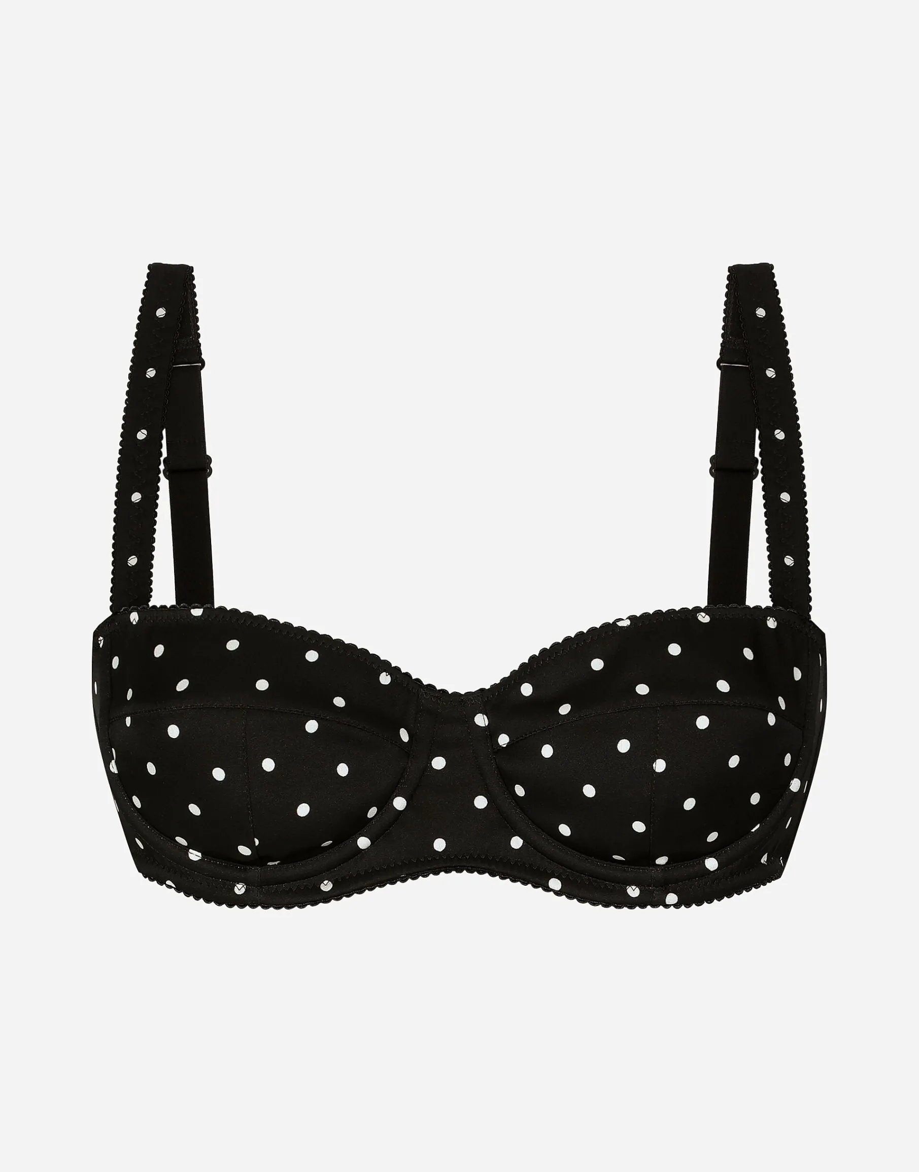 Polka-dot balconette bra