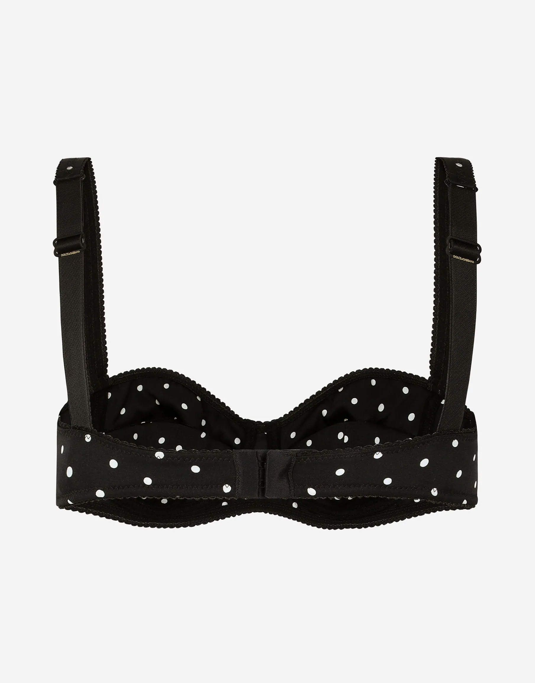 Polka-dot balconette bra