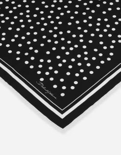 Polka-dot twill scarf (90x90)