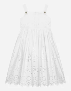 Poplin and broderie anglaise dress