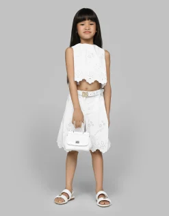 Poplin and broderie anglaise top