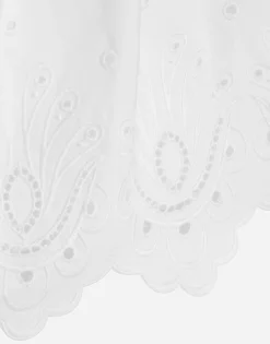 Poplin and broderie anglaise shorts
