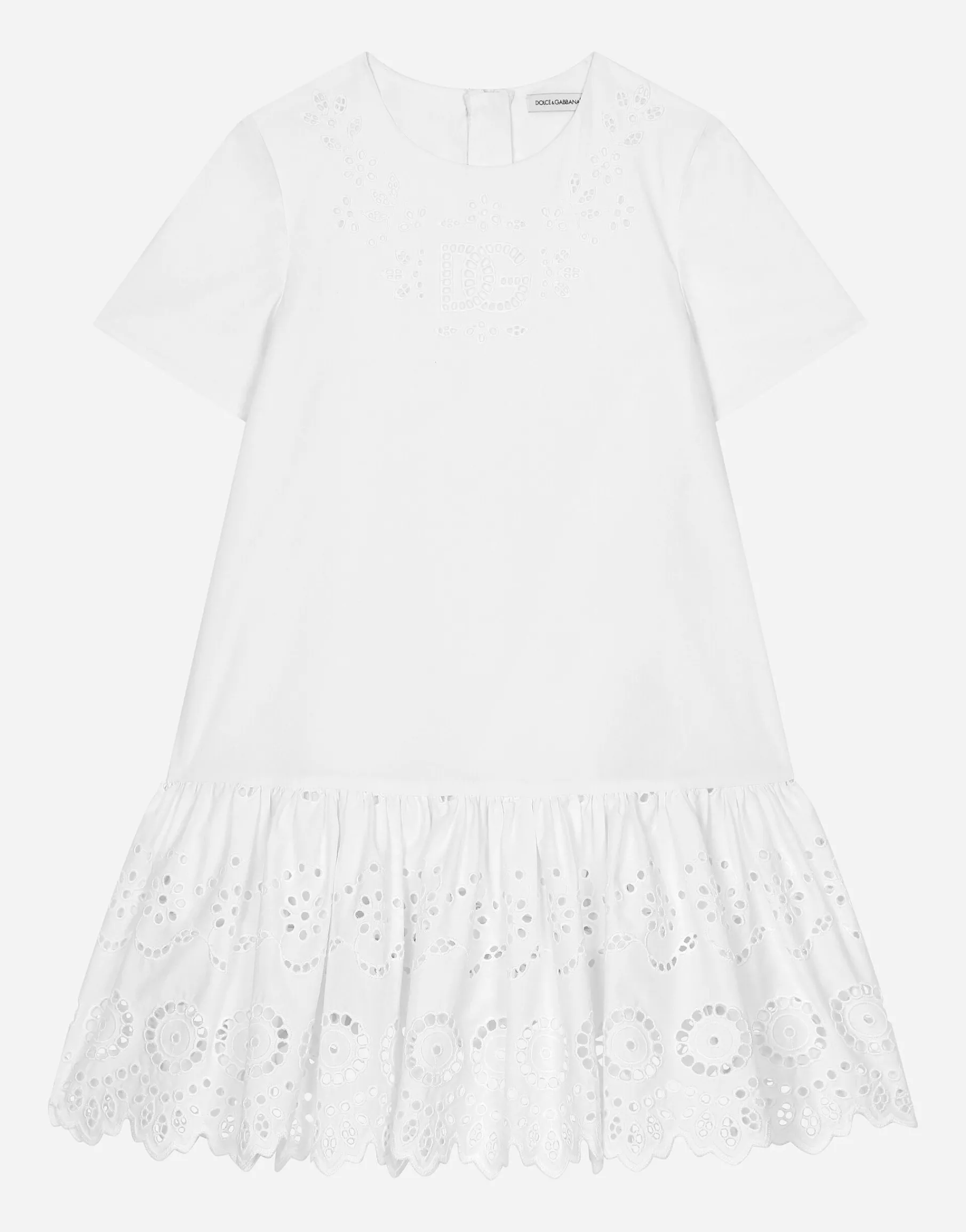 Poplin dress with DG logo