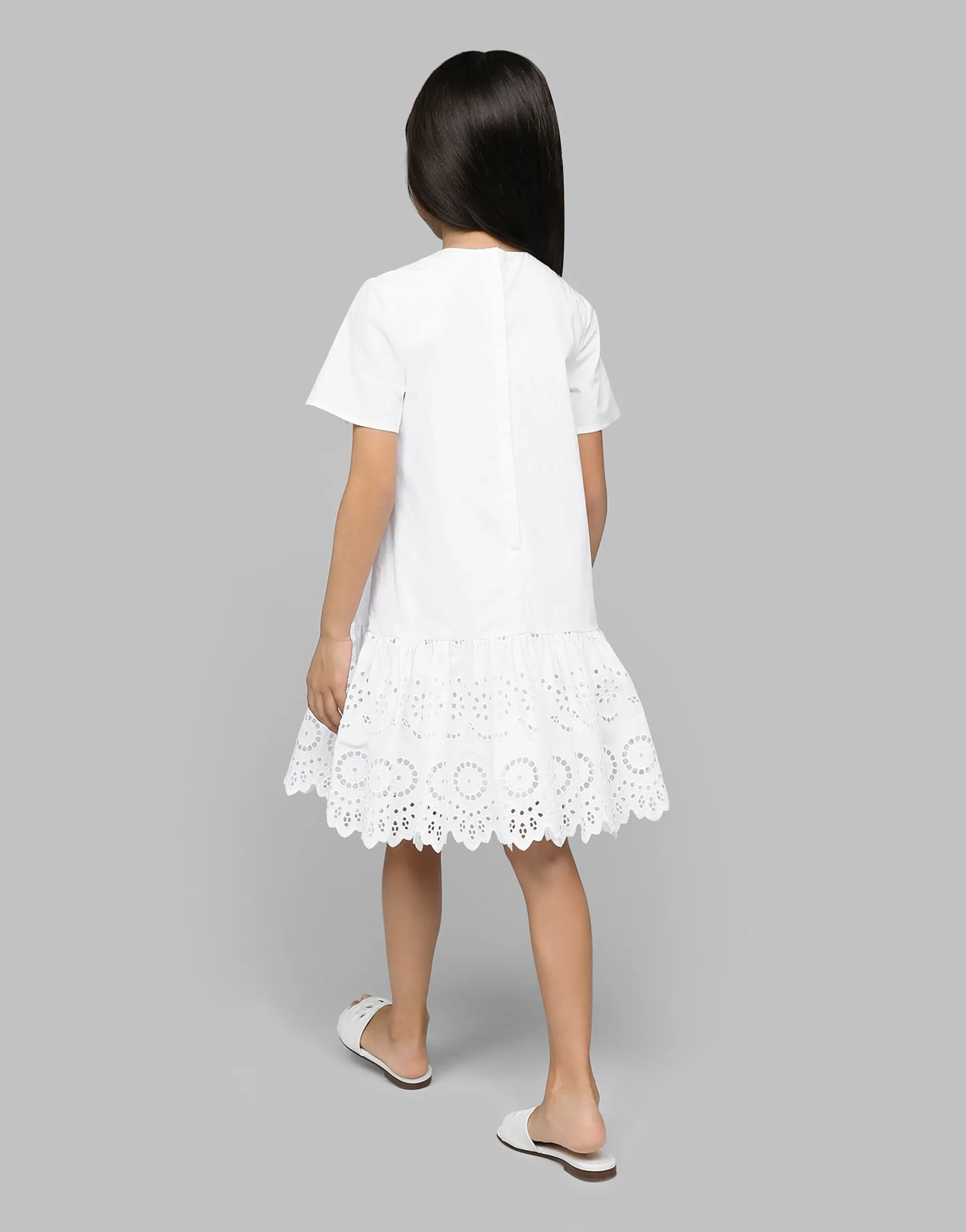 Poplin dress with DG logo