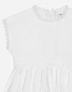 Poplin dress with Dolce&Gabbana logo