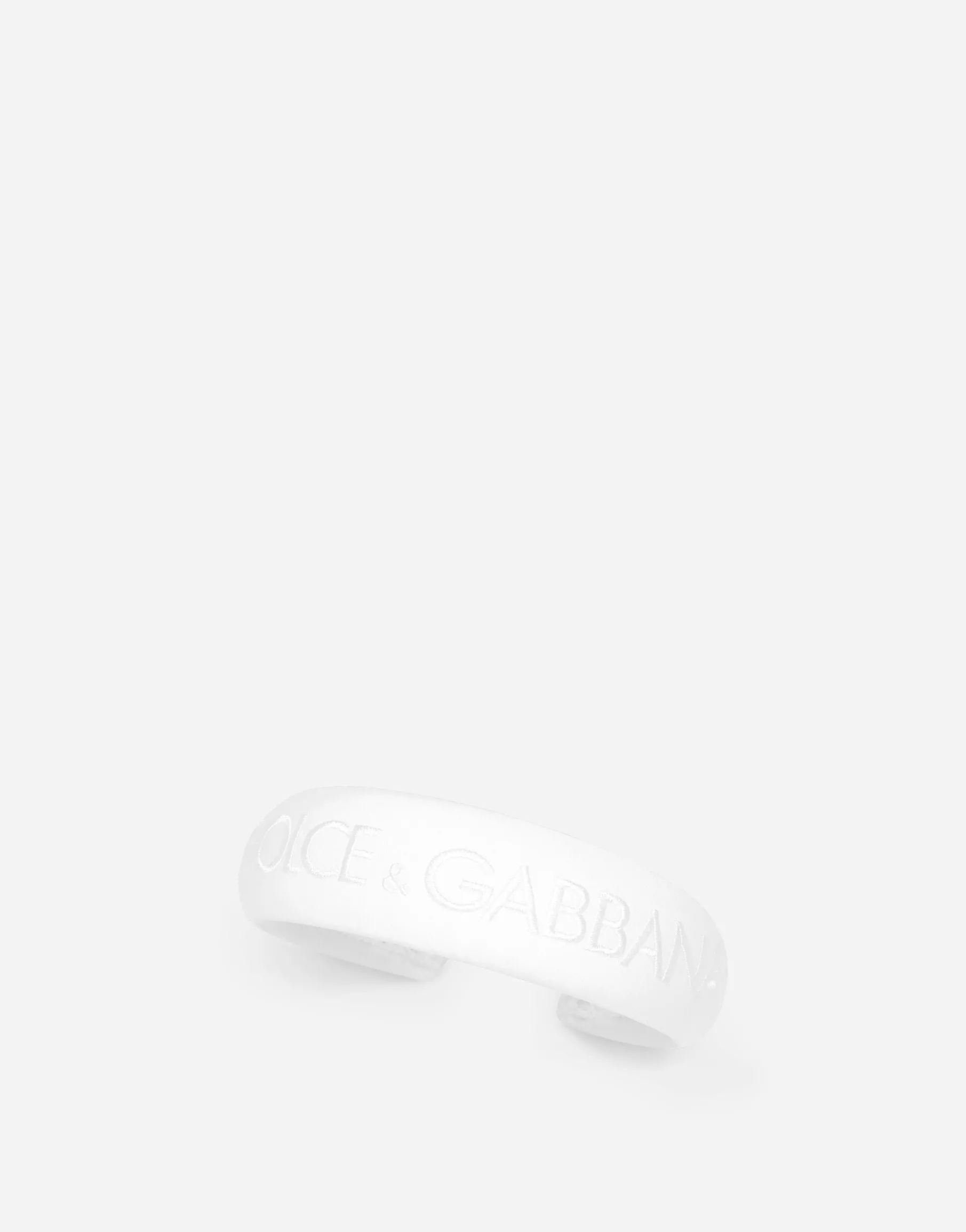Poplin hairband with Dolce&Gabbana logo