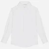 Poplin jacquard tuxedo shirt with DG logo