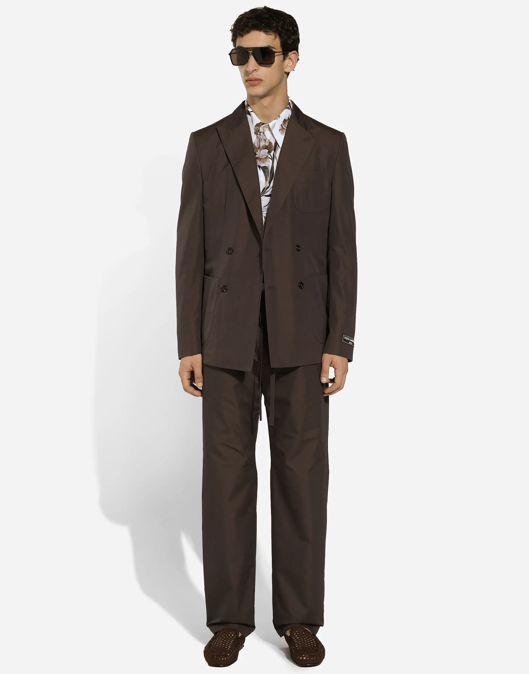 Poplin jogging pants