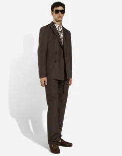 Poplin jogging pants