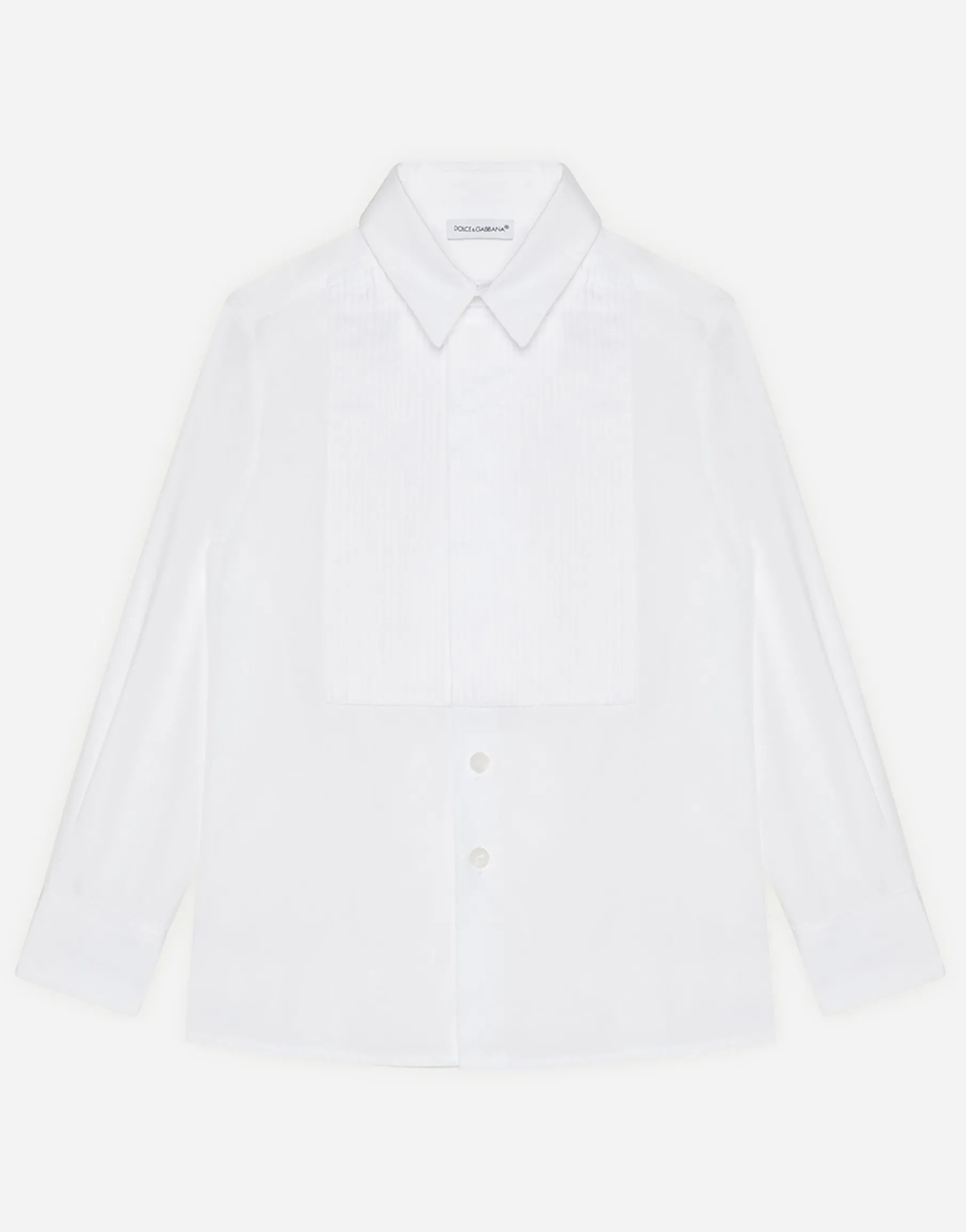 Poplin shirt with shirt-front detail