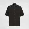 Poplin shirt with tag