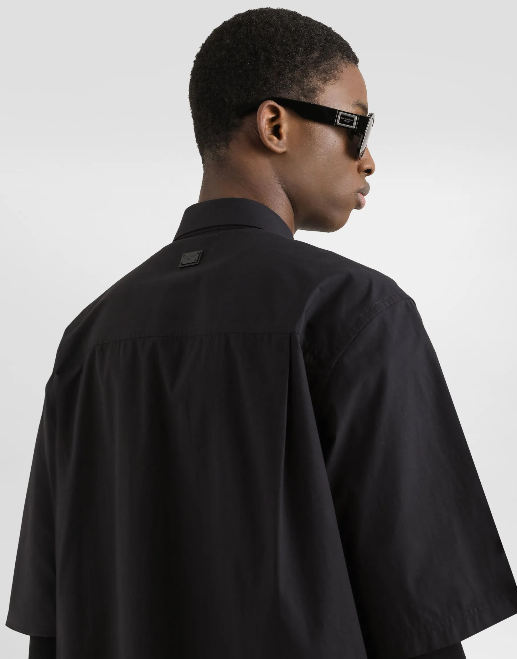 Poplin shirt with tag