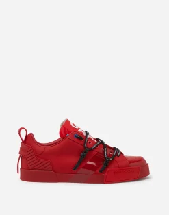 Portofino sneakers in calfskin and patent leather