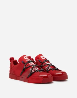Portofino sneakers in calfskin and patent leather
