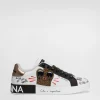 Portofino sneakers in printed nappa calfskin with patch