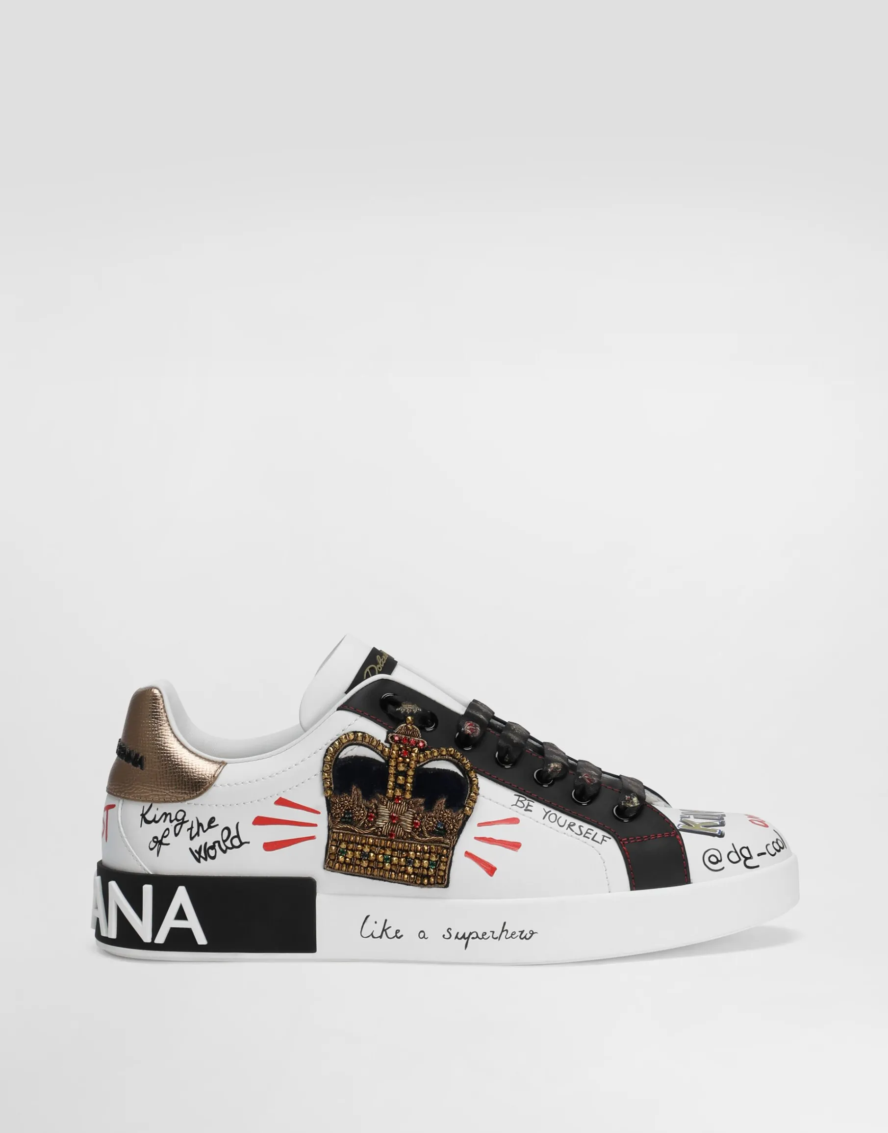 Portofino sneakers in printed nappa calfskin with patch