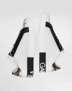 Portofino sneakers in printed nappa calfskin with patch