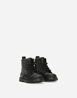 Printed calfskin ankle boots