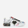 Printed calfskin Portofino sneakers with patch