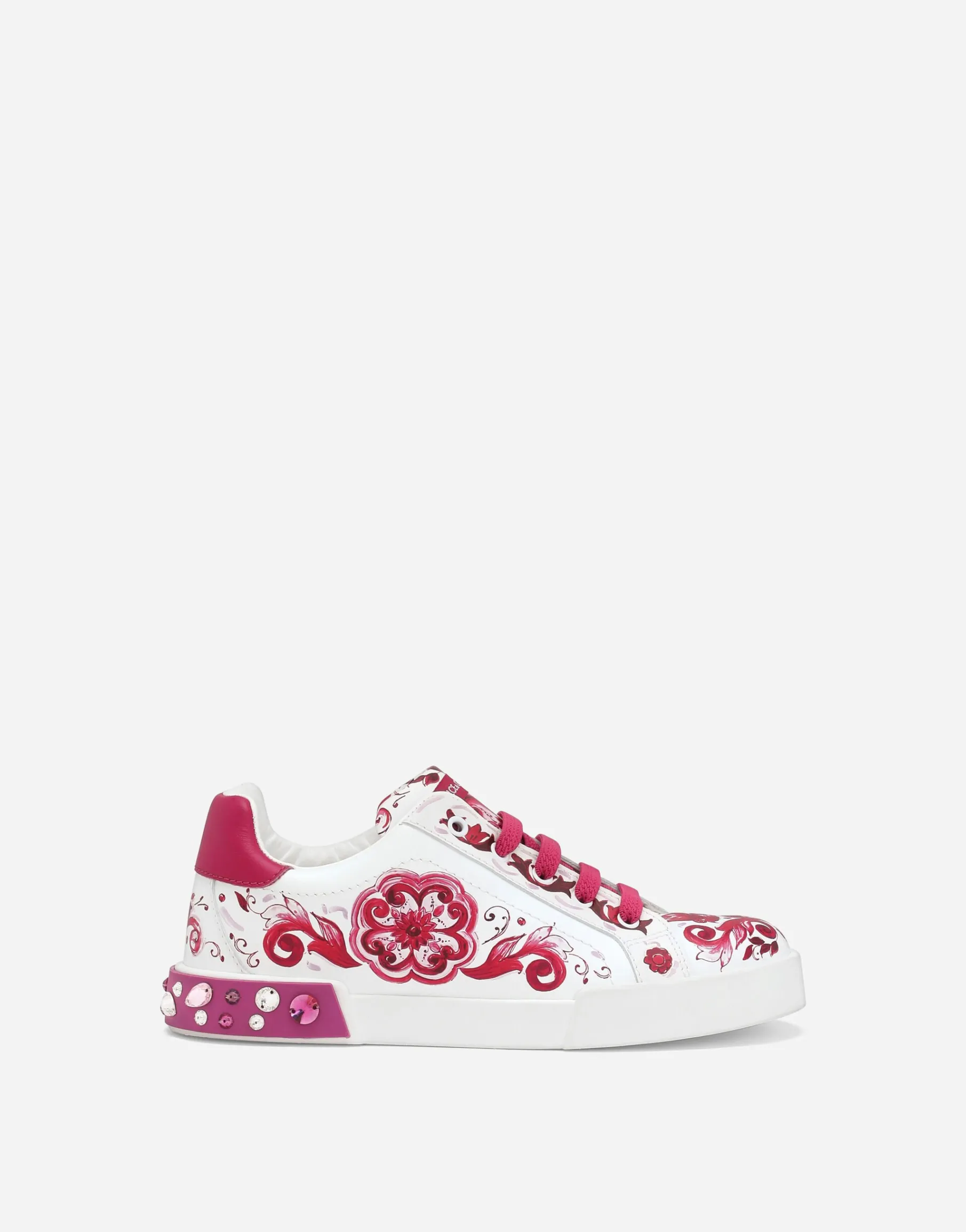 Printed calfskin Portofino sneakers