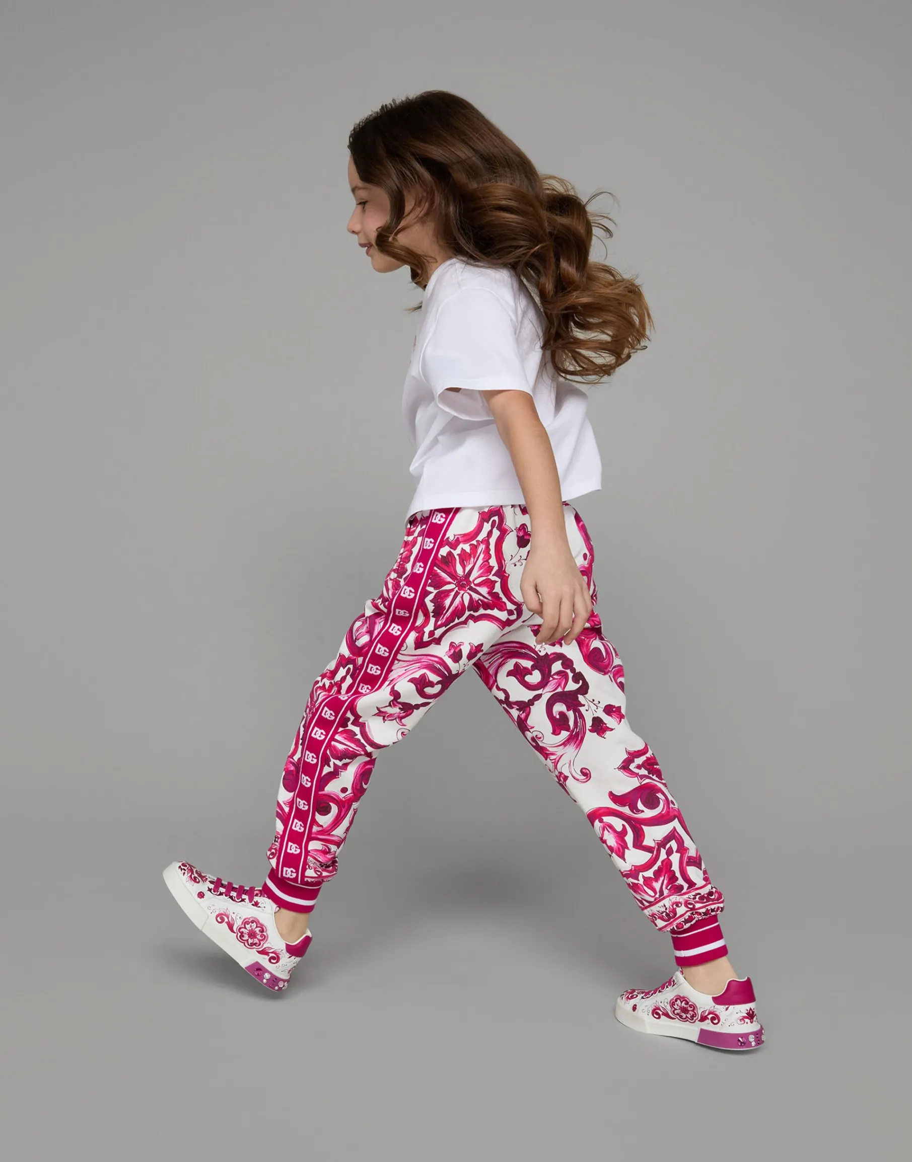 Printed calfskin Portofino sneakers