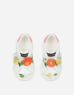 Printed calfskin Portofino sneakers