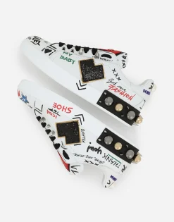 Printed calfskin Portofino sneakers with patch