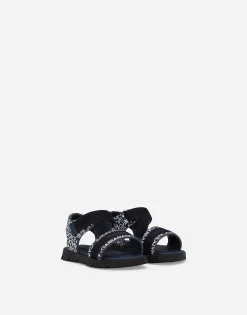 Printed calfskin sandals