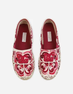 Printed canvas espadrilles
