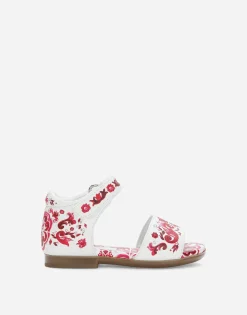 Printed nappa lambskin sandals
