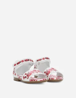 Printed nappa lambskin sandals