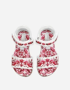 Printed nappa lambskin sandals