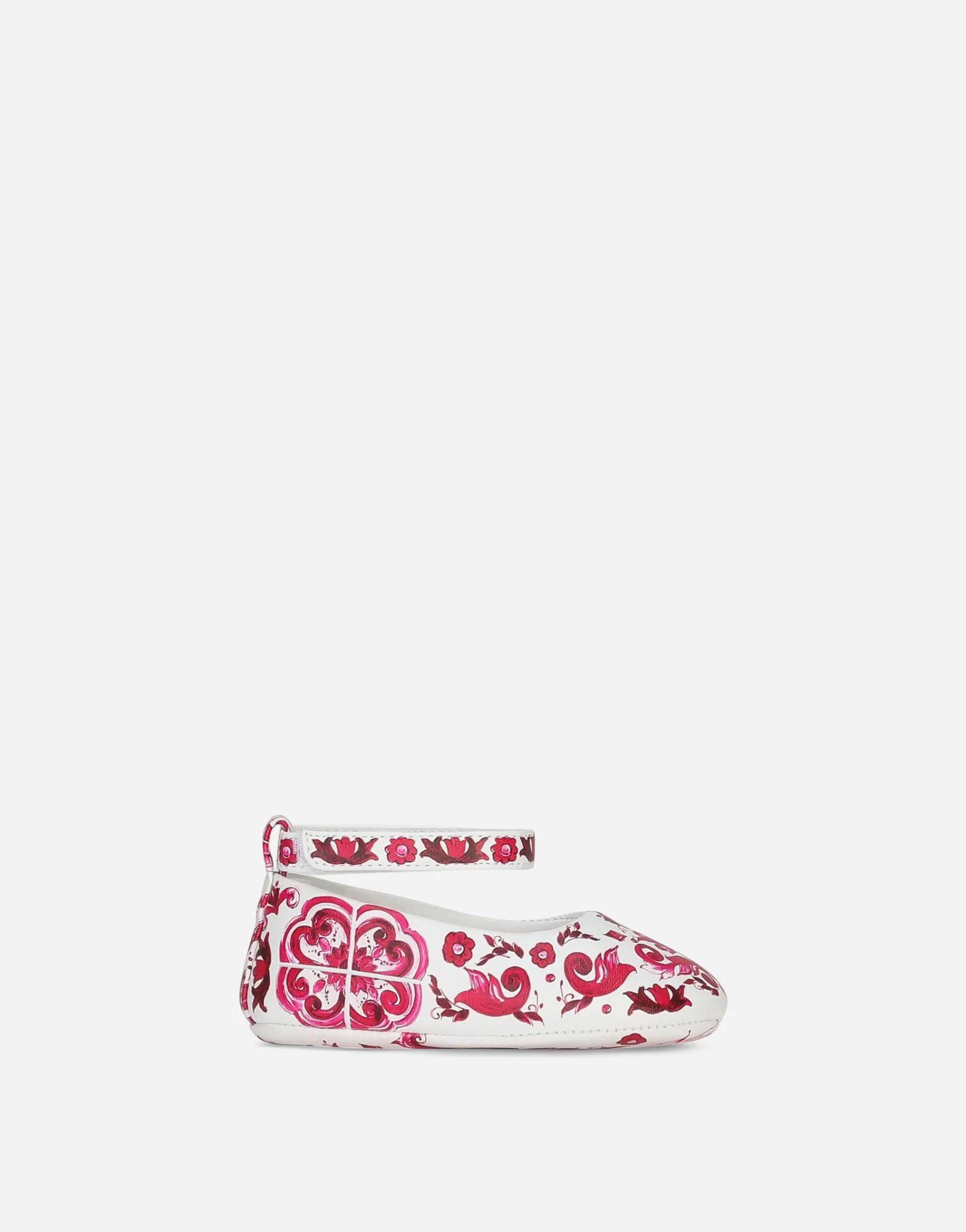 Printed nappa leather ballet flats