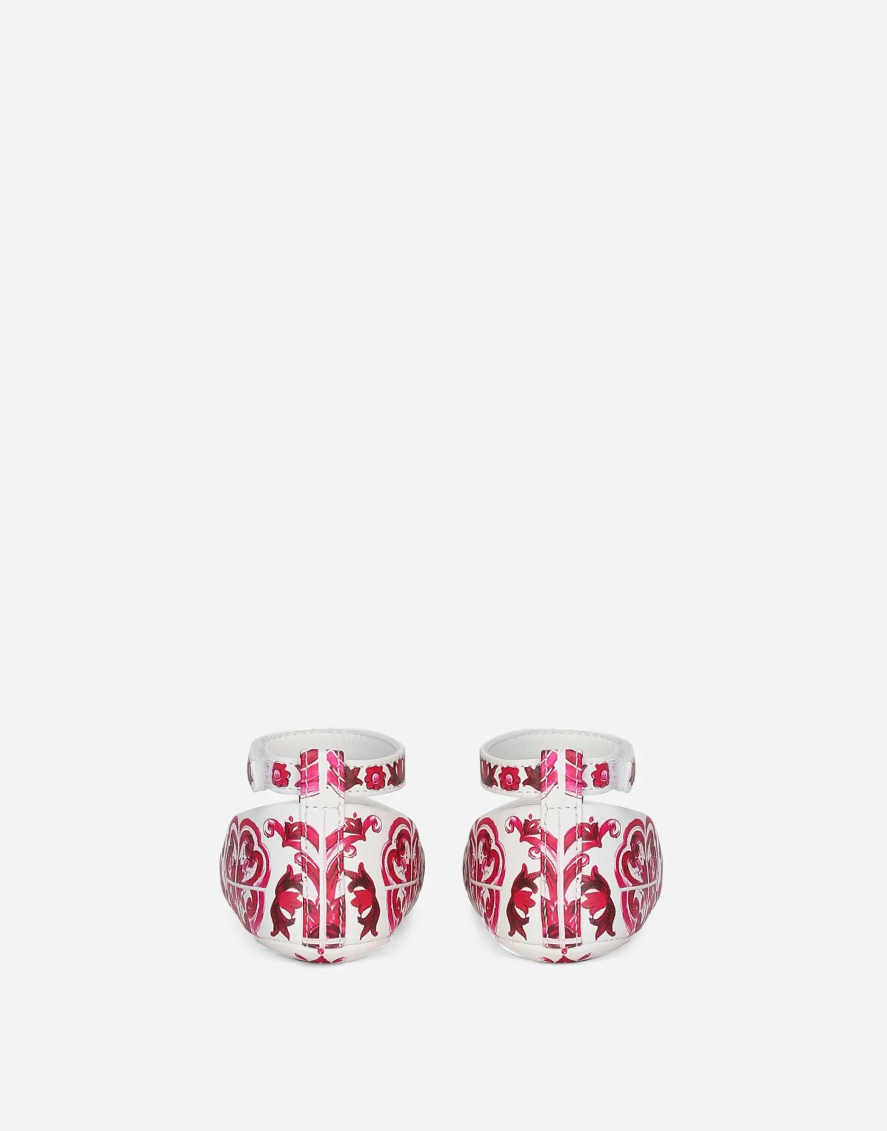 Printed nappa leather ballet flats