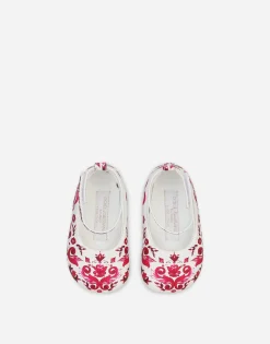 Printed nappa leather ballet flats
