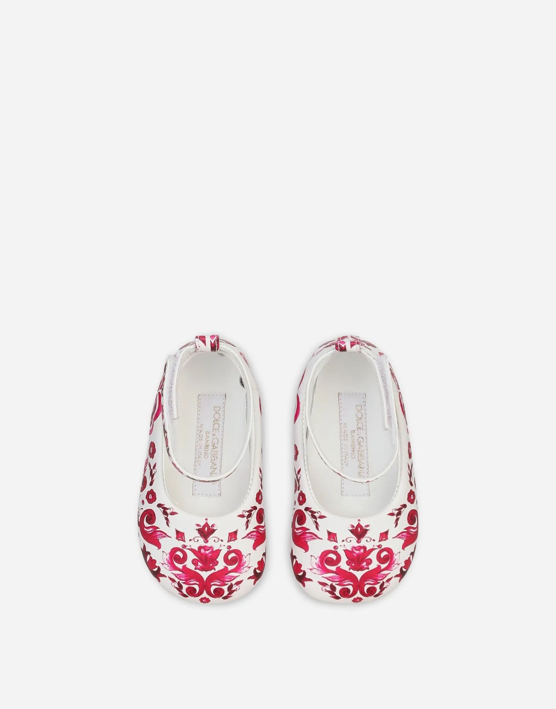 Printed nappa leather ballet flats