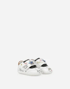Printed nappa leather sneakers