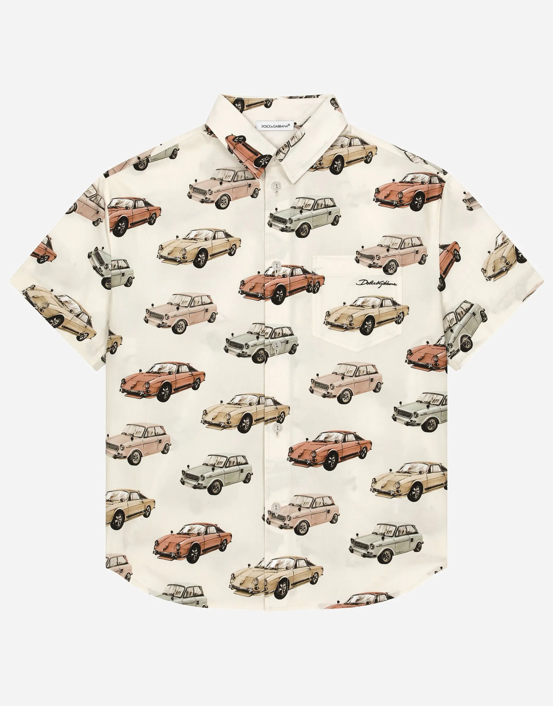 Printed poplin shirt