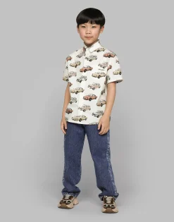 Printed poplin shirt