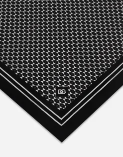 Printed silk pocket square