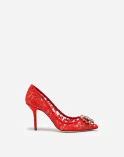 Pump in Taormina lace with crystals