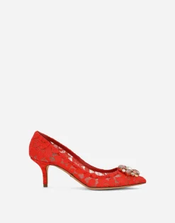 Pump in Taormina lace with crystals