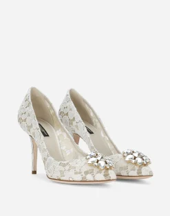 Pump in Taormina lace with crystals