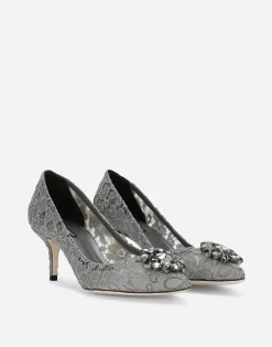 Pump in Taormina lace with crystals