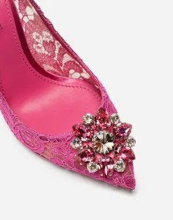 Pump in Taormina lace with crystals