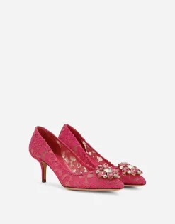 Pump in Taormina lace with crystals