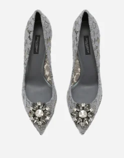 Pump in Taormina lace with crystals